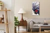 Wandbild Leinwand Bilder Wanduhr Geräuschlos 30x60 Kakadu Produktbild-Vorschau 3