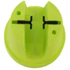 A top-down view of a lime green balcony planter box with black inserts. Produktbild-Vorschau