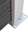 vidaXL Zaunelement Set WPC 353x146 cm Schwarz Produktbild-Vorschau 12