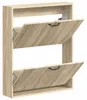 vidaXL Wandmontierter Schuhschrank HAARLEM 71 x 17 x 86 cm Produktbild-Vorschau 2