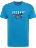 Mustang | Pánské tričko Austin z modré (türksové) bavlny, Náhled obrázku produktu 3