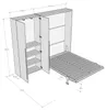 Lit double escamotable vertical Versia 160 avec armoire Voir les images du produit 4