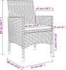 Maison Exclusive - 9-tlg. Garten-Essgruppe mit Kissen Poly Produktbild-Vorschau 4