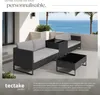 Salon de jardin en polyrotin Ostuni - noir Voir les images du produit 4
