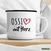 Huuraa Emaille Tasse Ossi mit Herz 300ml Vintage Produktbild-Vorschau 3