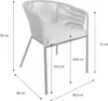 sweeek - 4er Set Gartensessel verzinkter Stahl mit Produktbild-Vorschau 6