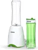 A white and green Severin smoothie maker with a clear blending cup and a green travel cup, displayed on a white background. Produktbild-Vorschau