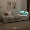 A bedroom scene featuring a daybed with integrated lighting and storage. Podgląd zdjęcia produktu