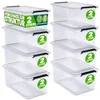 DEUBA® 8x Contenitore Trasparente 2L con Coperchio BPA Free Anteprima dell’immagine prodotto 1