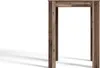 A close-up of a wooden table leg and part of the tabletop, set against a white background. Produktbild-Vorschau
