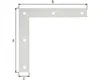 Spojovací úhelník nábytkový 100x100x15 mm bílý plastový Náhled obrázku produktu 2