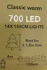 Product information and diagram for LED Christmas lights. Produktbild-Vorschau