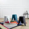 Tabouret - HOME DECO FACTORY - Empilable - Élégant - Blanc Voir les images du produit 6