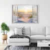 Leinwand Bilder Fensterbilck Meer Strand - 100x75 cm - Produktbild-Vorschau 2