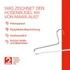 MAWA Hosenbügel, 25er-Set, rutschfest, 35 cm, Weiß, für Produktbild-Vorschau 3