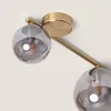 Deckenleuchte aus Metall und Glas Moonlight Brass 4 Spots Produktbild-Vorschau 5