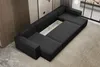 Wohnlandschaft U-Form Schwarz COMO Cord mit Bett Sofa Produktbild-Vorschau 10