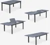 A collage of images showing an extendable garden table in different configurations. Anteprima dell’immagine prodotto