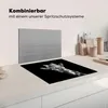 KitchenYeah© Herdabdeckplatte Giraffe vor schwarzem Produktbild-Vorschau 3