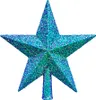 Copri albero di Natale - Stella olografica glitterata, blu, Anteprima dell’immagine prodotto 5