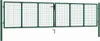 A green metal garden gate with mesh infill, shown against a white background. Produktbild-Vorschau