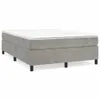 Struttura letto senza materasso Velluto grigio chiaro Anteprima dell’immagine prodotto 1