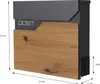 A product shot of a mailbox with dimensions indicated. Produktbild-Vorschau