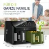 Juskys Heißluftfritteuse 9 L - 2 Kammern, Smart Finish, 9 Produktbild-Vorschau 3