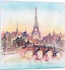 Bilder auf glas - Brücke Eiffle Illustration Frankreich - Produktbild-Vorschau 1