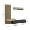 A diagram showing the dimensions of a wall unit. Produktbild-Vorschau