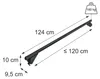 Relaxdays Dachträger, geschlossene Reling, 124 cm, Produktbild-Vorschau 4