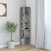 vidaXL Półka narożna szara Sonoma 33x33x164,5 cm materiał Podgląd zdjęcia produktu 2