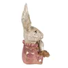 Clayre & Eef Figur Kaninchen 11x12x24 cm Beige Rosa Produktbild-Vorschau 4