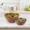 Relaxdays Salatschüssel, 2er Set, Akazienholz, Ø 19 & 25 Produktbild-Vorschau 2