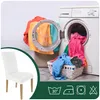 Potah na židli Stretch, bílý – samet – univerzální – potah Náhled obrázku produktu 2