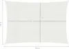 Sonnensegel 160 g/m² Weiß 5x6 m HDPE Produktbild-Vorschau 7