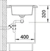 Lavello Blanco LEXA 8, dimensioni 780 x 500 mm, colore Anteprima dell’immagine prodotto 3