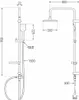 Kolumna prysznicowa Mexen X62 złota, 20x20 cm Podgląd zdjęcia produktu 2