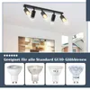 ZMH LED Deckenleuchte 5 Flammig GU10  Schwarz Deckenlampe Produktbild-Vorschau 2