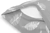 A close-up view of a pillow with a feather pattern. Produktbild-Vorschau