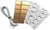 A set of LED lamp beads with optical lenses and a cable, along with copper-colored square components, are laid out on a white background. Náhľad obrázku produktu