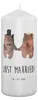 Mr. & Mrs. Panda Kerze Bär Heirat 19 x 8 cm - Weiß - Produktbild-Vorschau 1