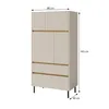 Kommode LICO 80x165x40 cm Sandbeige, Sideboard mit 2 Produktbild-Vorschau 5