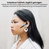 A woman wearing a headset, with text overlay. Produktbild-Vorschau