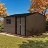 HOMAVO Gerätehaus Metall mit Pultdach, Gartenhaus Metall Produktbild-Vorschau 1