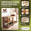 CASARIA® Étagère à chaussures avec banc 2en1 en bois Voir les images du produit 5