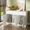 Buffet à 3 portes et 2 tiroirs, finition en relief, 120 x Voir les images du produit 5