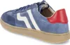 A side view of a blue Gant sneaker with white stripes and a red heel accent. Náhľad obrázku produktu