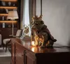 formano Tischlampe Hund 33 cm Handbemalte Tierlampe Produktbild-Vorschau 2