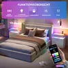 LVSOMT Modern weißer Nachttisch mit integrierter Produktbild-Vorschau 6